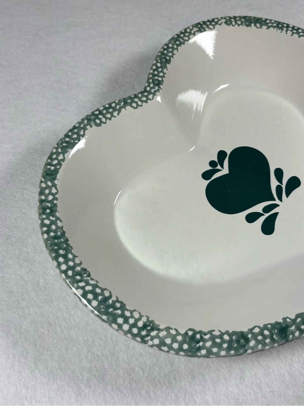 Heavy Heart-Shaped Stoneware Serving Bowl Platter | Primitive Country Farmhouse